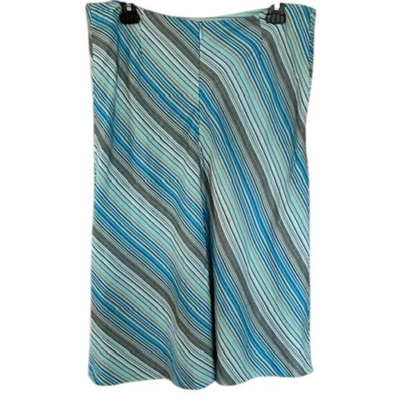 Vintage 90s New York & Company Linen Blend Striped Knee Length Skirt, size 10 - Picture 3 of 5